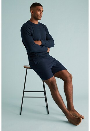 Erkek Yesil Saf Pamuklu Desenli Pijama Takimi T07004696 Marks Spencer