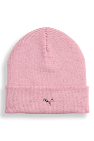 Puma Caciula tricotata cu logo metalic, Roz