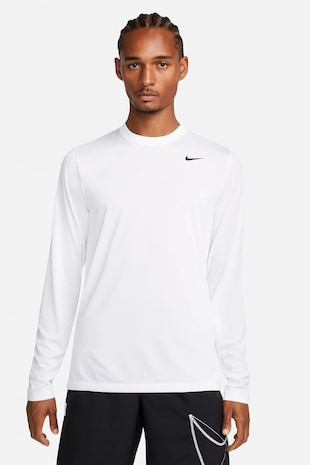 Nike Bluza cu tehnologie Dri FIt pentru fitness, Alb optic