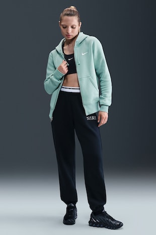 Kapucnis cipzáros pulóver logóval