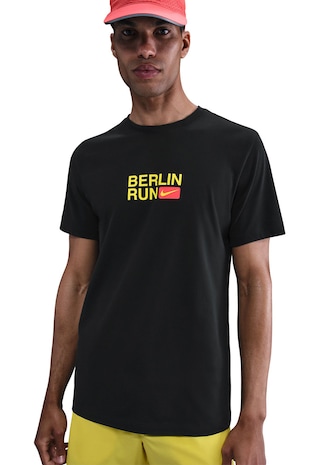 Nike Tricou cu tehnologie Dri-Fit pentru alergare M City, Negru