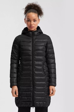 Kapucnis steppelt télikabát