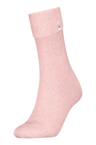 CALVIN KLEIN Sosete lungi cu model uni, Roz pastel