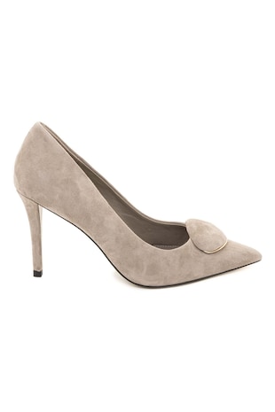 Pantofi din piele intoarsa cu toc clasic Lucilla