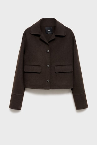 Gyapjútartalmú gombos dzseki