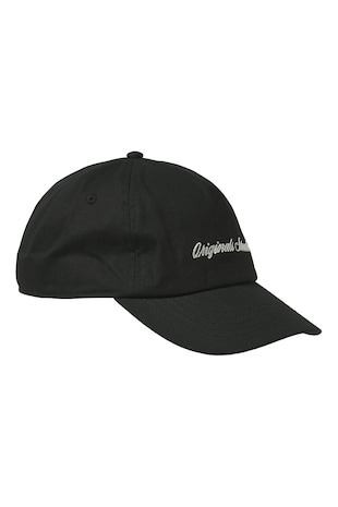 Jack & Jones Sapca de bumbac organic cu logo brodat, Alb/Negru