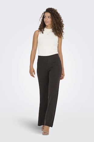 Only Pantaloni tricotati fin, Maro inchis