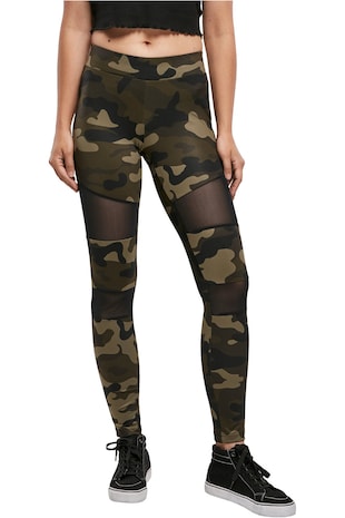 Urban Classics Colanti cu model camuflaj, Negru/Maro