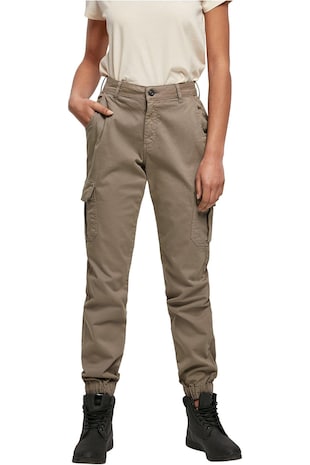 Urban Classics Pantaloni cargo cu talie medie, Maro taupe