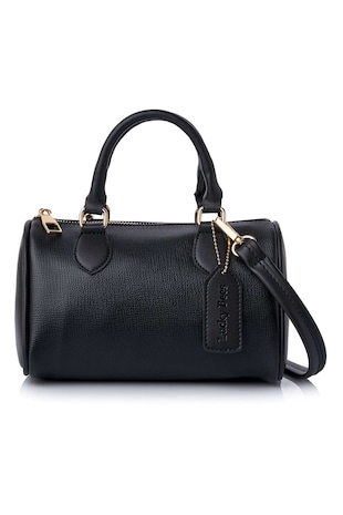 Lucky Bees Geanta duffle din piele ecologica cu bareta detasabila, Negru