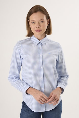 Felix Hardy Camasa regular-fit cu model in carouri, Alb/Albastru deschis
