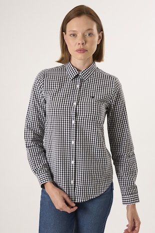 Felix Hardy Camasa regular-fit cu model in carouri, Alb/Negru