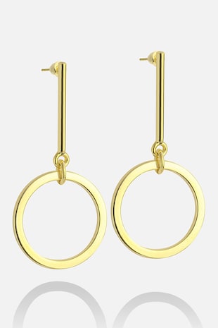 Mek's Jewels Cercei geometrici din argint veritabil, Auriu