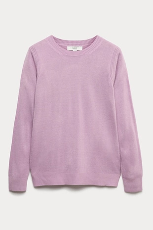 Kerek nyakú finomkötött pulóver