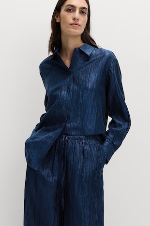 Lyocelltartalmú bő fazonú csillogó ing