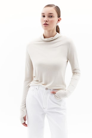 OXXO Bluza uni din amestec de lana, Crem