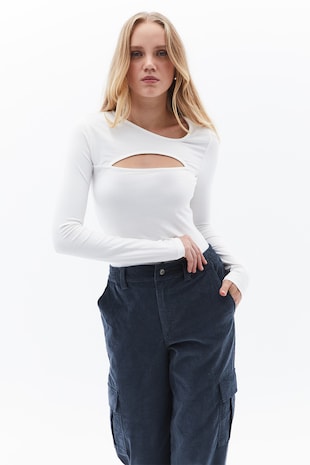 OXXO Bluza cu decupaje, Crem