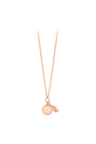 JUST CAVALLI Colier cu talisman logo, Auriu, Auriu rose