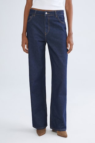 LC WAIKIKI Blugi drepti cu talie inalta, Bleumarin
