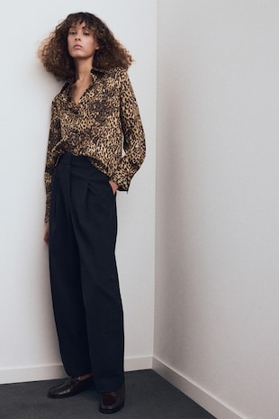 Állatmintás bő fazonú ing