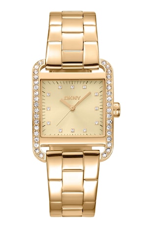 DKNY Ceas decorat cu cristale City Glitz, Auriu