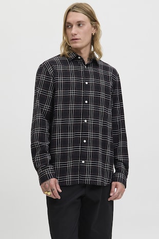 Jack & Jones Camasa regular fit cu model in carouri, Alb/Negru
