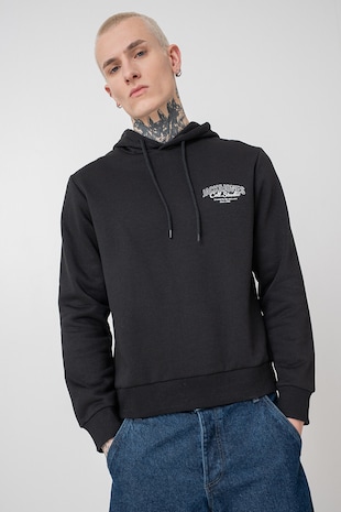 Jack & Jones Hanorac regular-fit Makoto, Alb/Negru