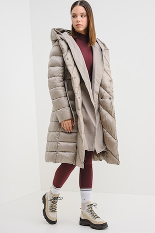 Adina hosszú bélelt télikabát