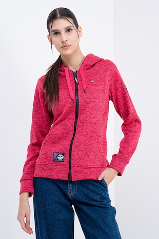 Talerte cipzáros pulóver kapucnival