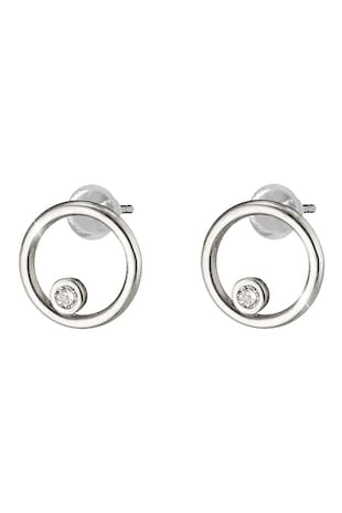 Loisir by Oxette Cercei din argint cu pietre zirconia, Argintiu