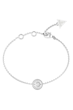 GUESS Bratara din otel inoxidabil decorata cu cristale zirconia, Argintiu