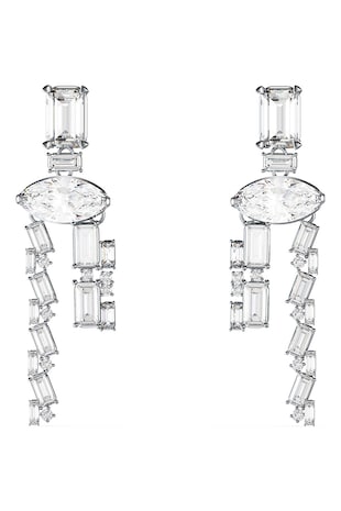 GUESS Cercei cu pietre zirconia si cristale, Argintiu