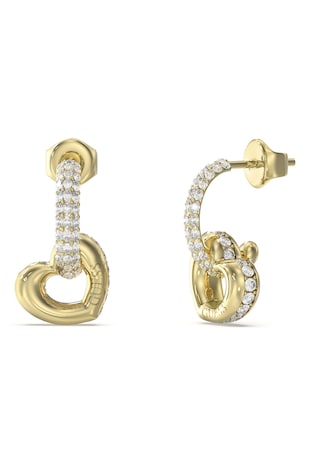 GUESS Cercei in forma de semicerc cu cristale, Auriu