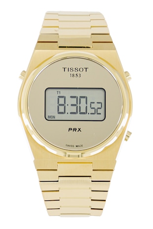 Tissot Ceas digital de otel inoxidabil, Auriu