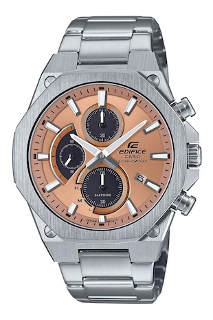 Casio Ceas cronograf din otel inoxidabil, Argintiu