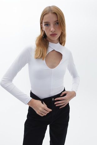OXXO Bluza cu decupaj, Alb