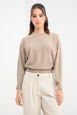Vero Moda Pulover cu insertii de lurex Happy, Auriu/Bej