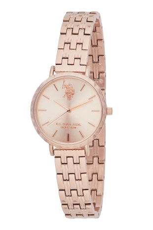 U.S. Polo Assn. Ceas din otel inoxidabil IP Plating, Auriu rose