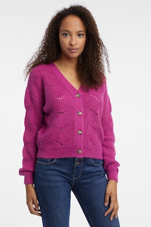 orsay Cardigan lejer cu nasturi, Roz fandango