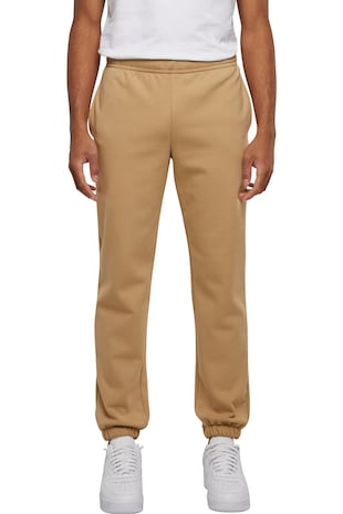 Urban Classics Pantaloni de trening cu model uni si talie ajustabila, Caramel
