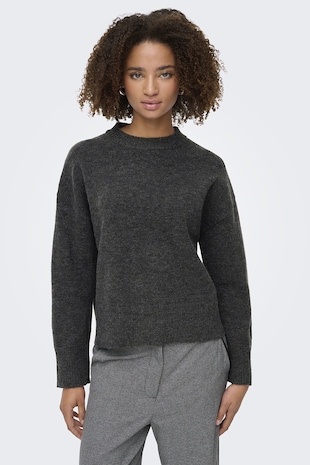 Only Pulover regular fit, Gri antracit