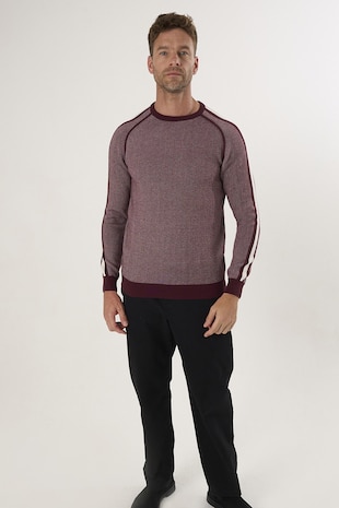 Felix Hardy Pulover din bumbac cu maneci raglan, Rosu stins
