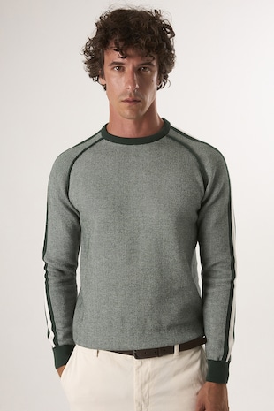 Felix Hardy Pulover din bumbac cu maneci raglan, Verde pal