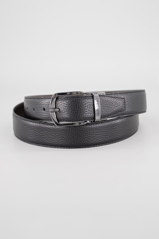 Valentino Bags Curea din piele cu catarama metalica, Negru