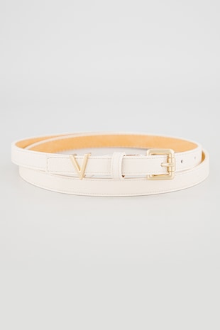 Valentino Bags Curea din piele ecologica, Crem
