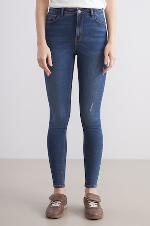 LC WAIKIKI Blugi skinny cu talie inalta, Albastru