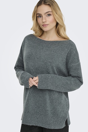 Only Pulover lejer cu maneci cazute, Verde feriga