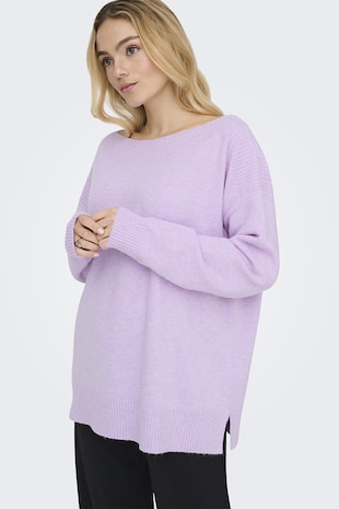 Only Pulover lejer cu maneci cazute, Lila