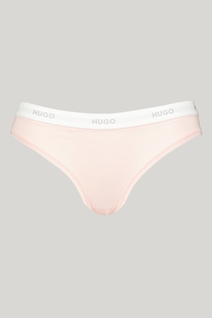 HUGO Chiloti cu banda logo in talie, Roz pal
