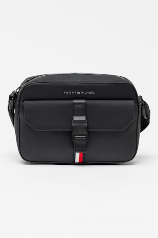 Tommy Hilfiger Borseta din piele ecologica Foundation, Rosu/Alb/Negru